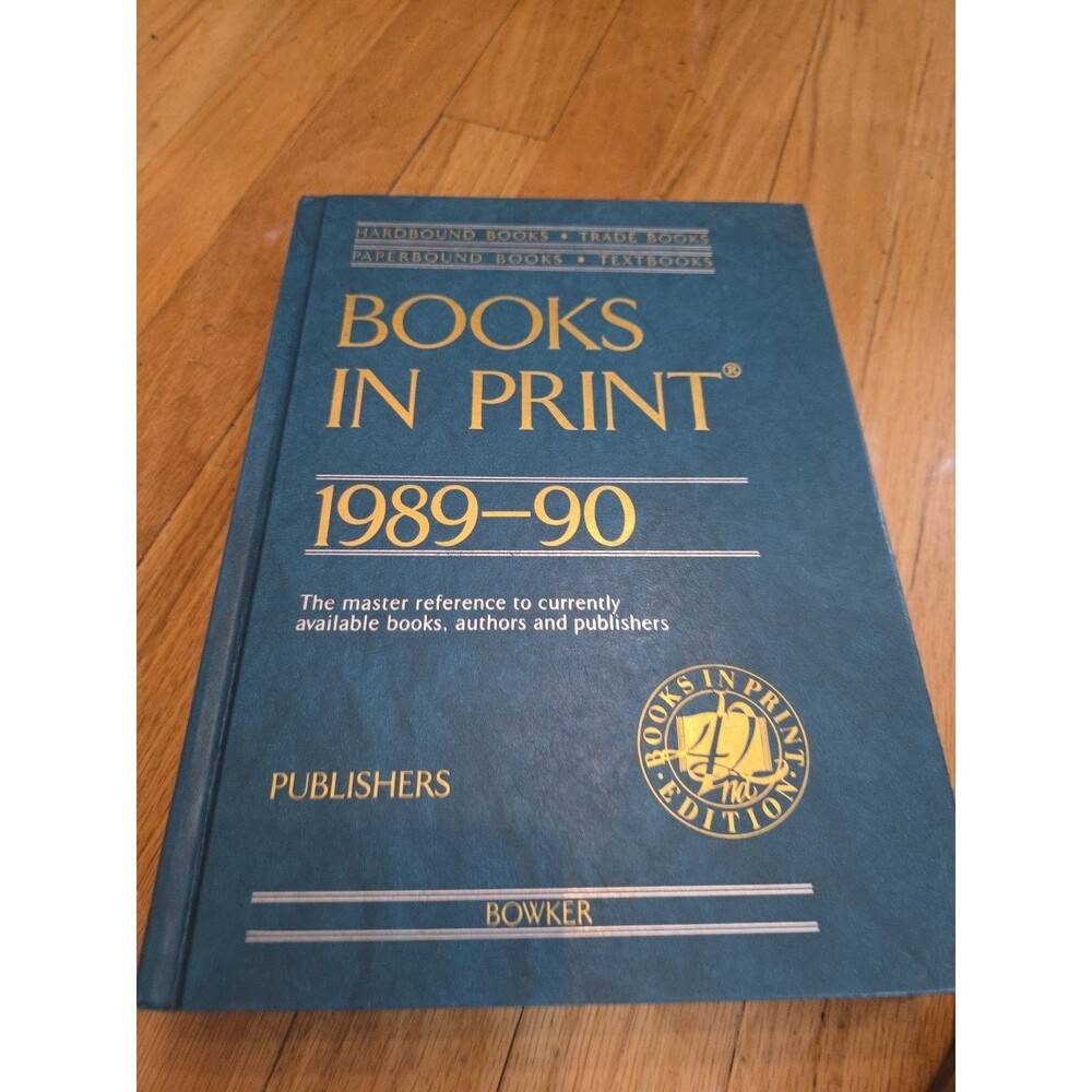 Books in Print 1989-90 Publishers BOWKER Master Reference